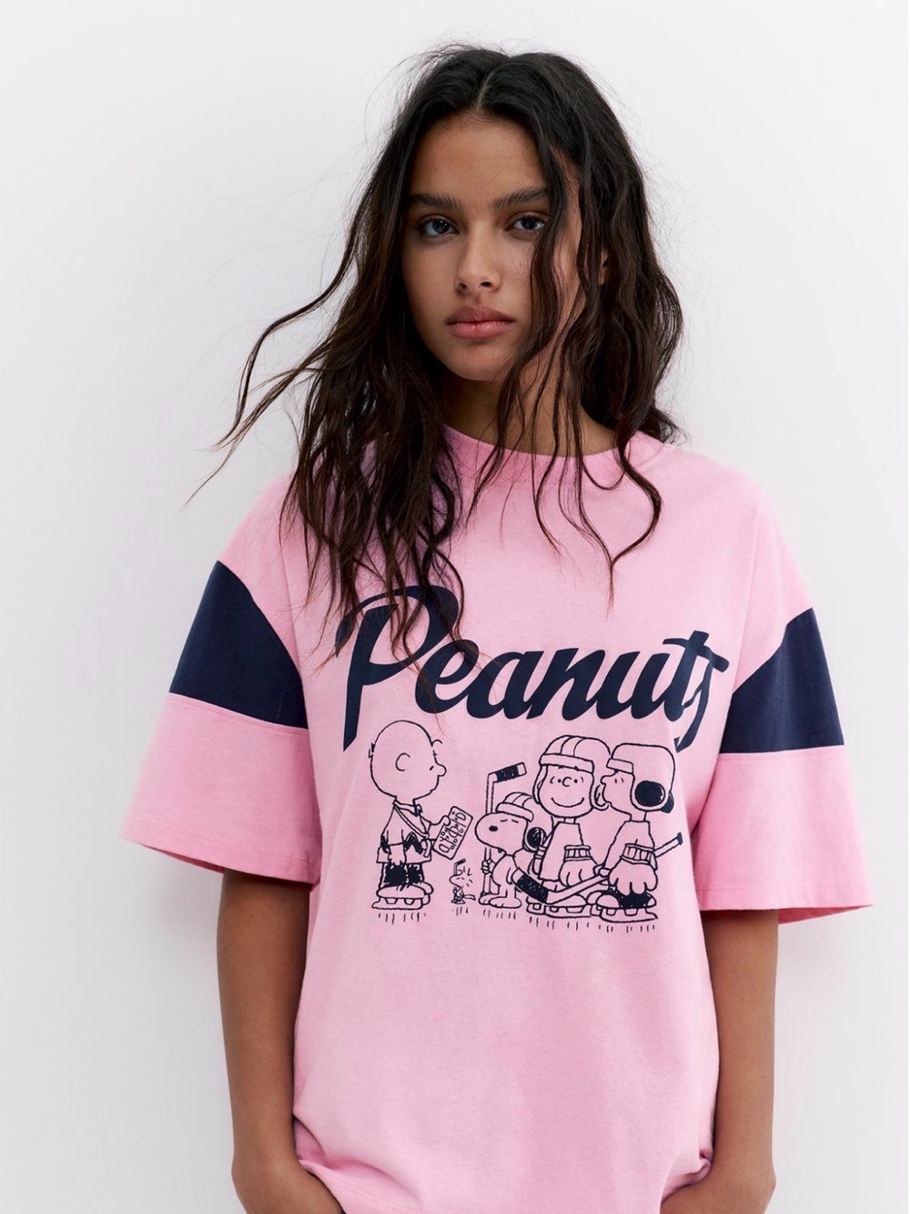 Pink Peanuts hockey T-shirt NWT